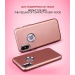 Wholesale iPhone X (Ten) Metallic Style Slim Hybrid Case (RoseGold)